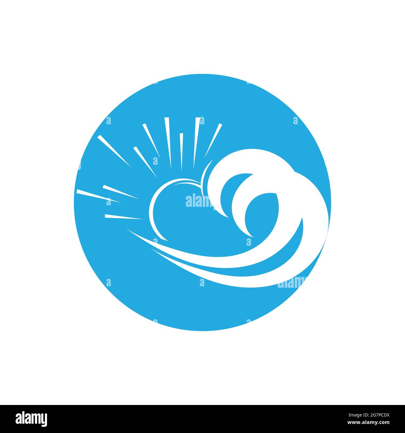 nature sea Water wave and sun icon vector illustration design logo ...