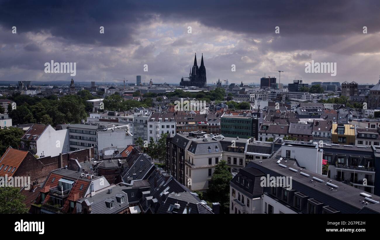 Over the rooftops of Cologne Germany Stock Photo - Alamy