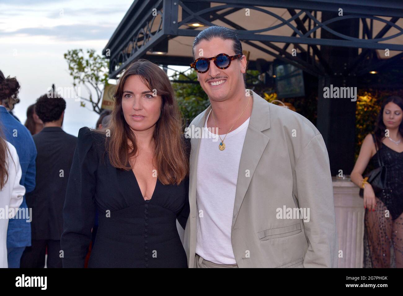 Cannes, France. 15th July, 2021. Lisa Chavy, Richard Mazigh at the Livy x Forbes party ahead of the 74th Cannes Film Festival in Cannes, France on July 15 2021. Photo by Julien Reynaud/APS-Medias/ABACAPRESS.COM Credit: Abaca Press/Alamy Live News Stock Photo