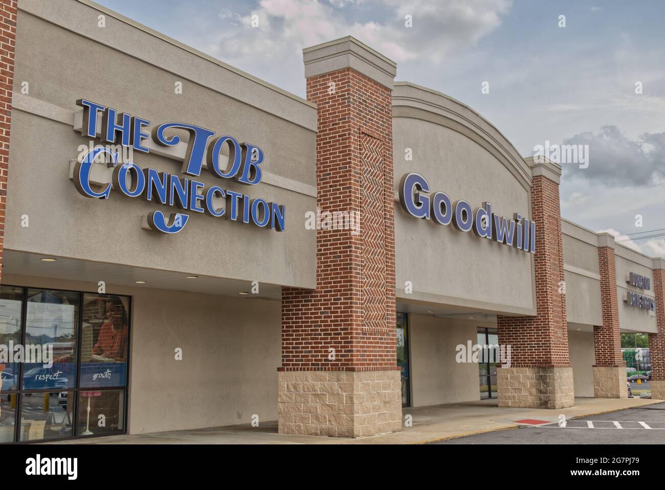 Augusta, Ga USA 04 29 21 Side angel of Goodwill retail store