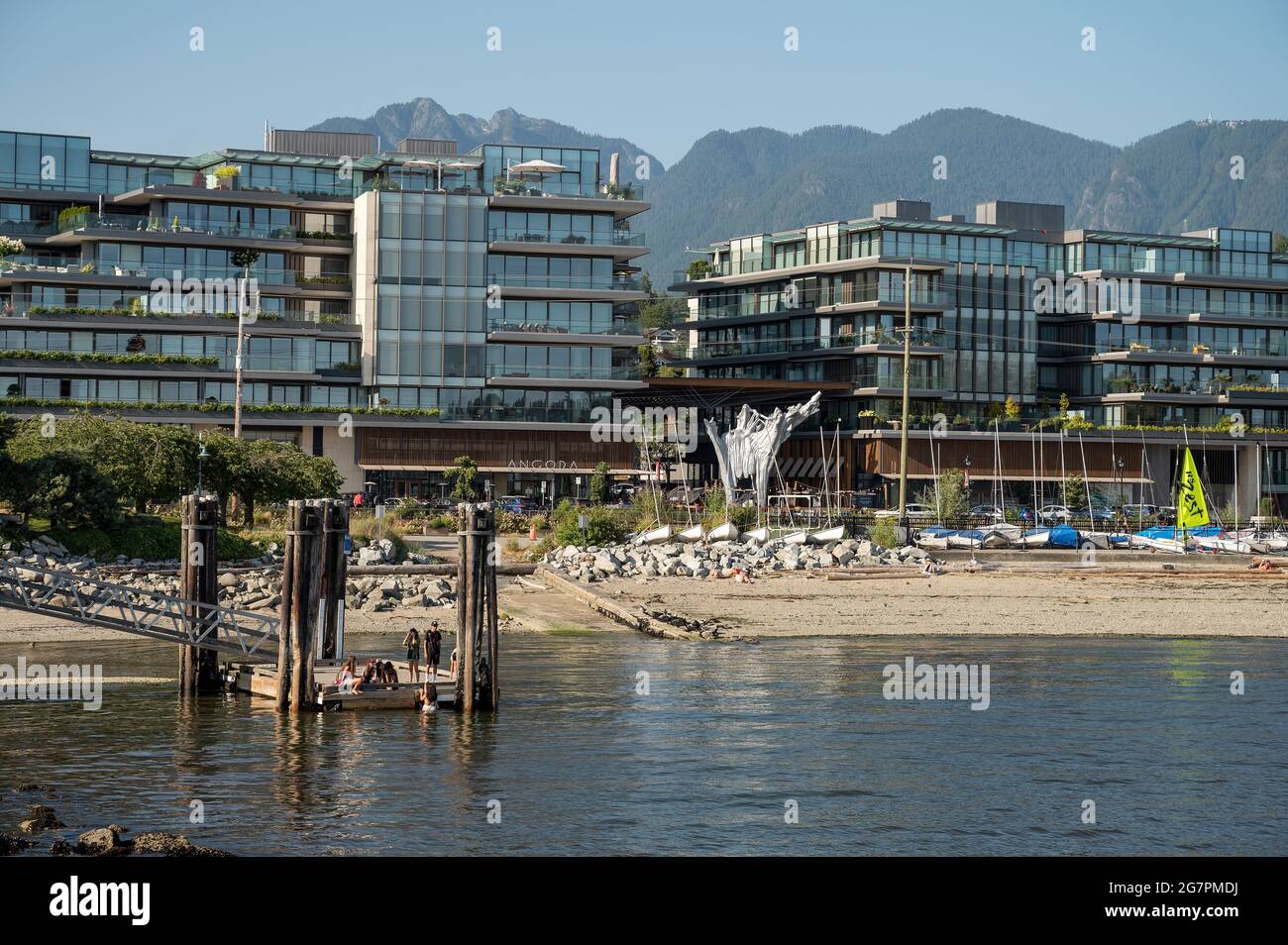 West Vancouver's Ambleside Beach in the summer Stock Photo Alamy