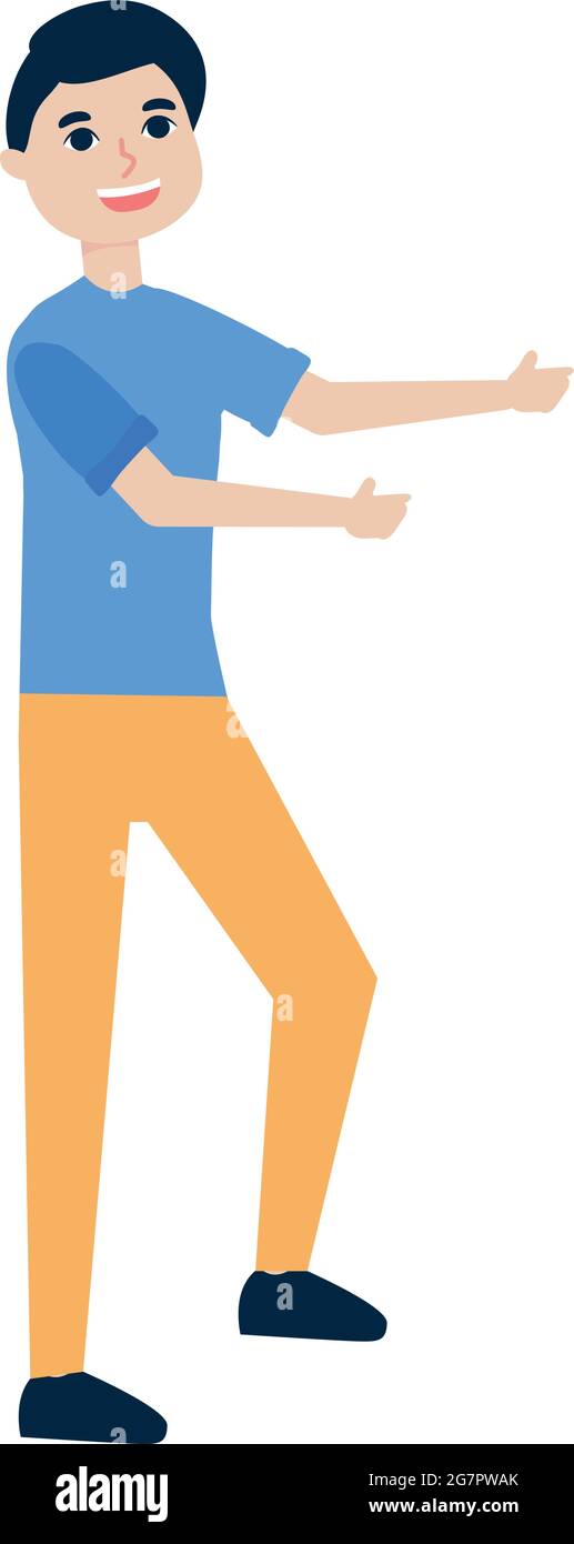 happy man standing on white background Stock Vector Image & Art - Alamy