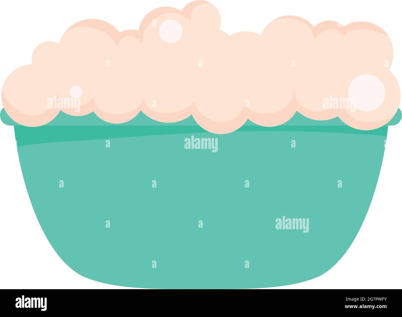 bucket with foam on white background Stock Vector Image Art Alamy