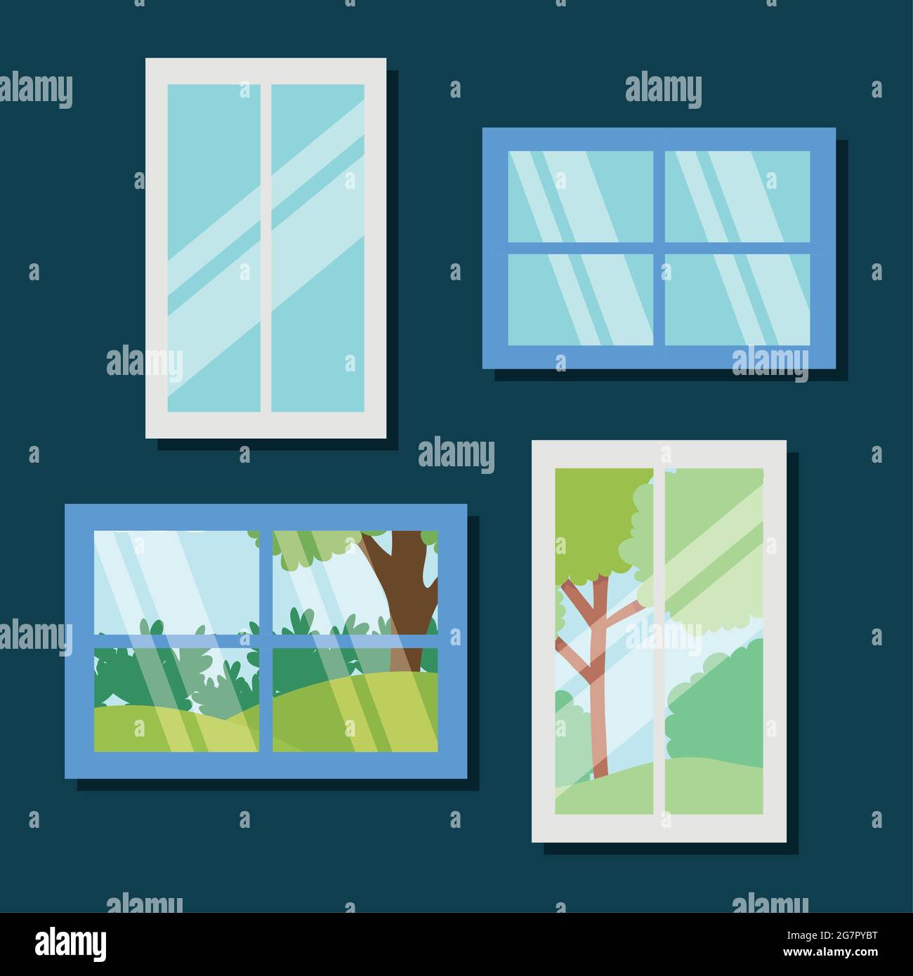 closed windows icon set design Stock Vector Image & Art - Alamy