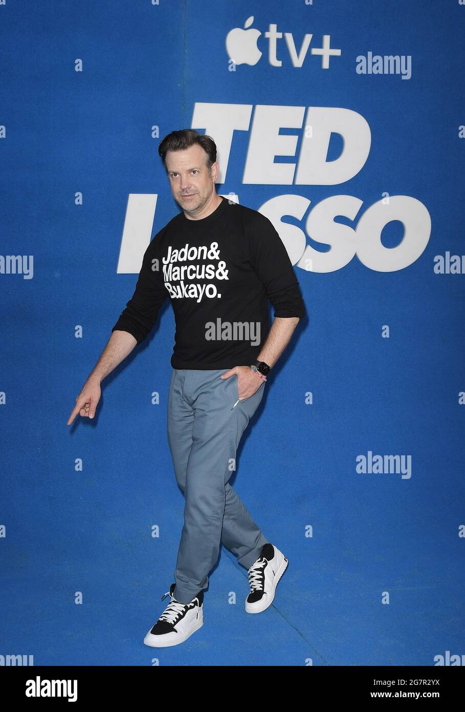Los Angeles Usa 15th July 21 Jason Sudeikis Arrives At Apple S Ted Lasso Season 2 Premiere Held At The Pacific Design Centerpacific Design Center In West Hollywood Ca On Thursday July 17