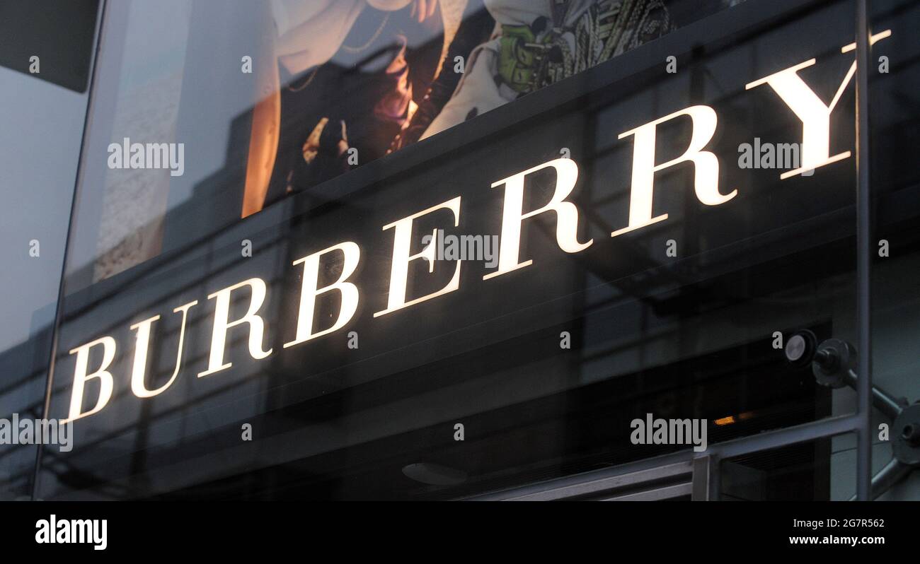 File photo dated 15/5/2011 of the Burberry store in New Cathedral Street, Manchester. Sales at high-end fashion brand Burberry have returned to pre-pandemic levels despite some restrictions for Covid-19 still remaining in place, the company revealed. Issue date: Friday July 16, 2021. Stock Photo