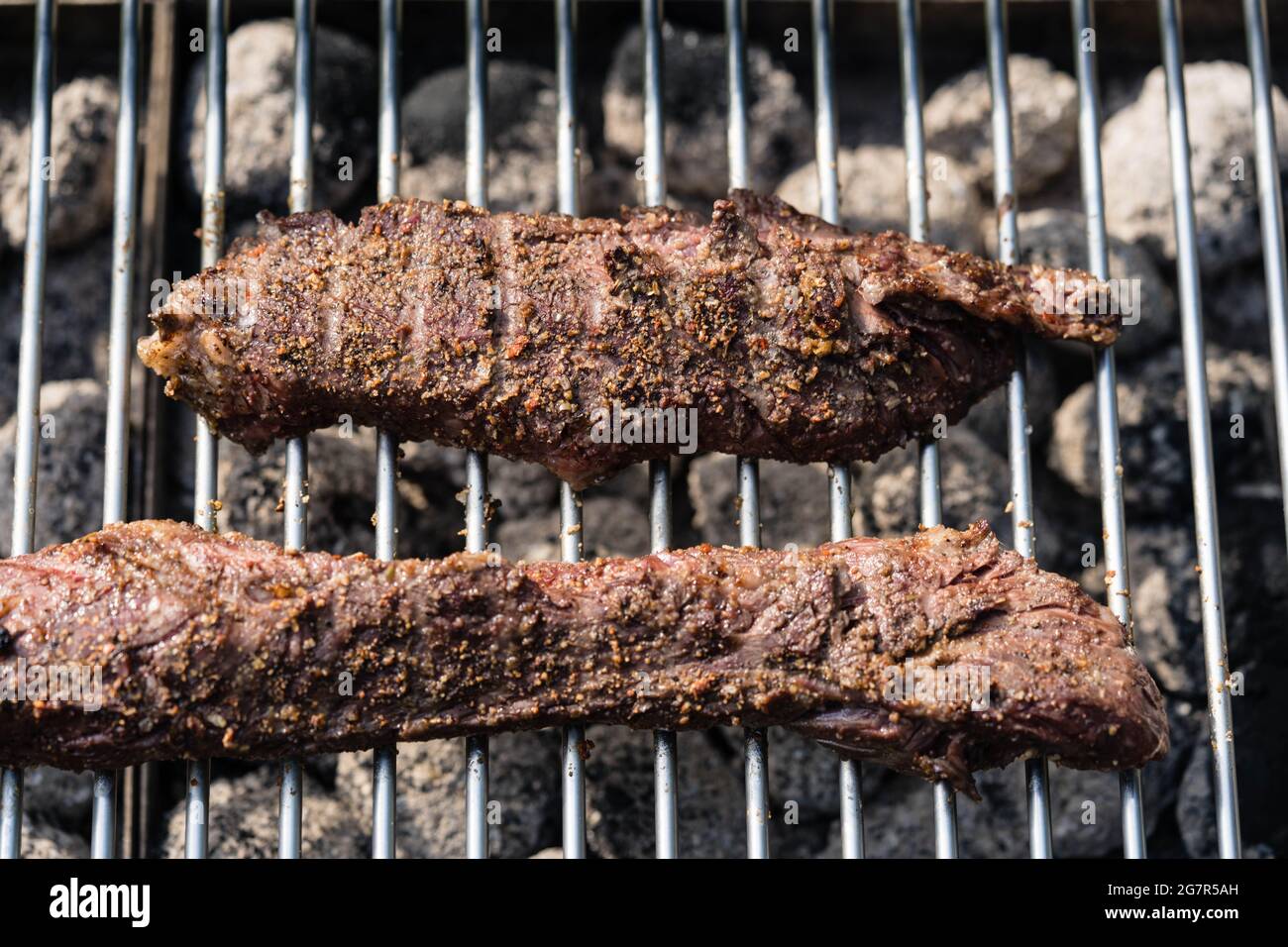 grilled Kidney cones beef with bread and salad Stock Photo Alamy