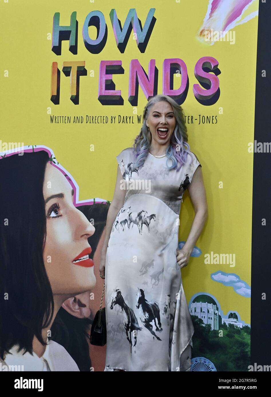 Los Angeles, United States. 16th July, 2021. Cast member Whitney Cummings attends the premiere of the motion picture comedy 'How It Ends' at NeueHouse in Los Angeles on Thursday, July 15, 2021. Storyline: In this feel-good apocalyptic comedy, Liza (Zoe Lister-Jones) embarks on a hilarious journey through LA in hopes of making it to her last party before it all ends, running into an eclectic cast of characters along the way. Photo by Jim Ruymen/UPI Credit: UPI/Alamy Live News Stock Photo