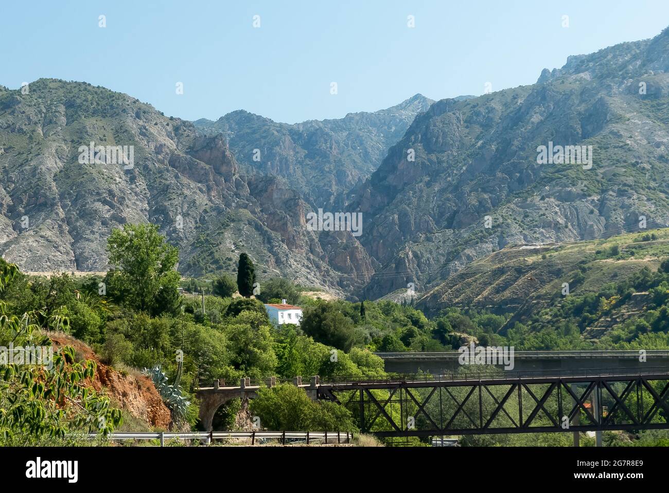 Durcal near Granada the railway bridge Puente de Hierro (Puente de