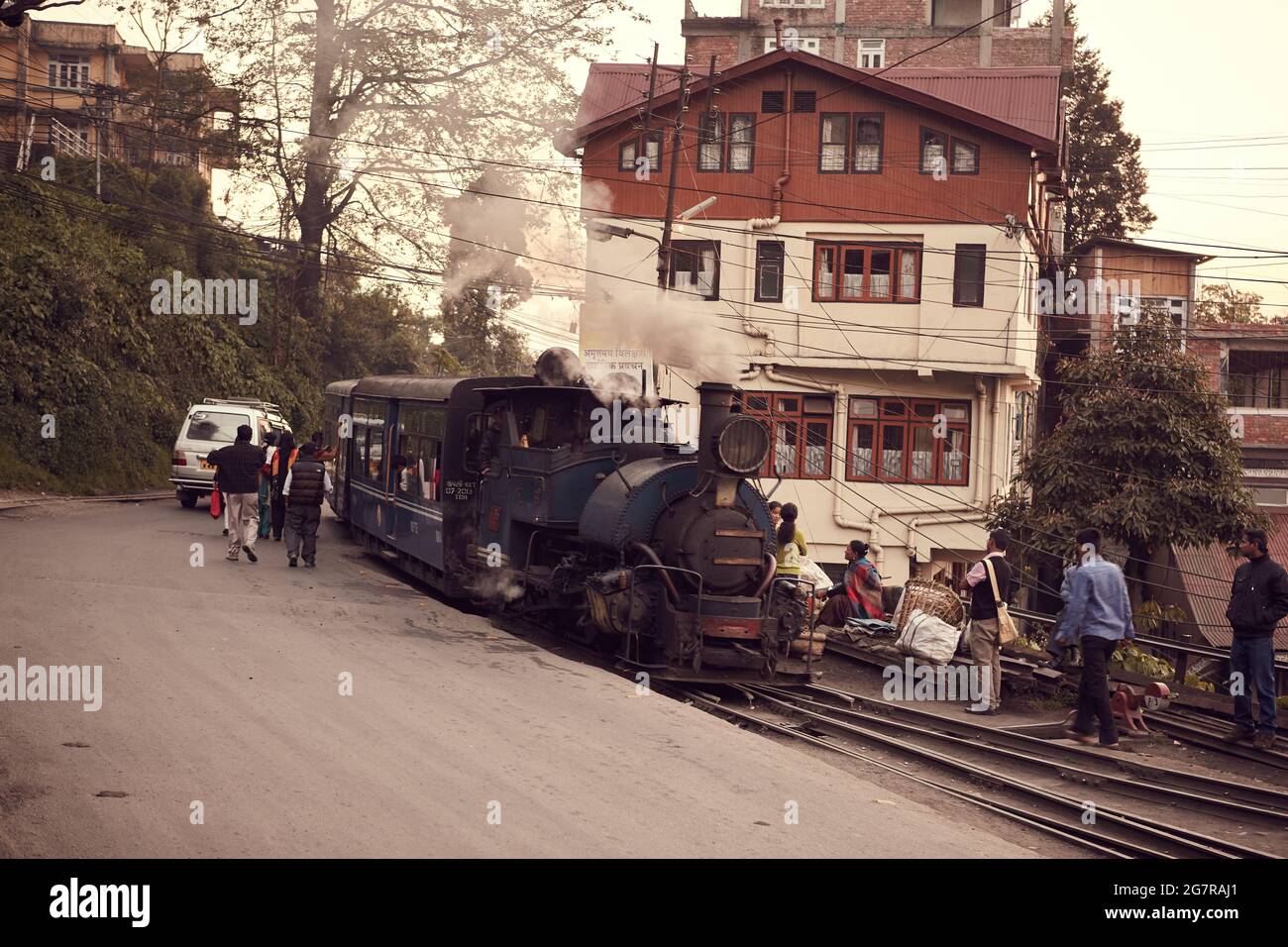 Darjeeling Himalayan Railway, DHR, Toy Train, New Jalpaiguri, Ghum, Darjeeling, hill station, West Bengal, India, Asia, Indian, Asian Stock Photo