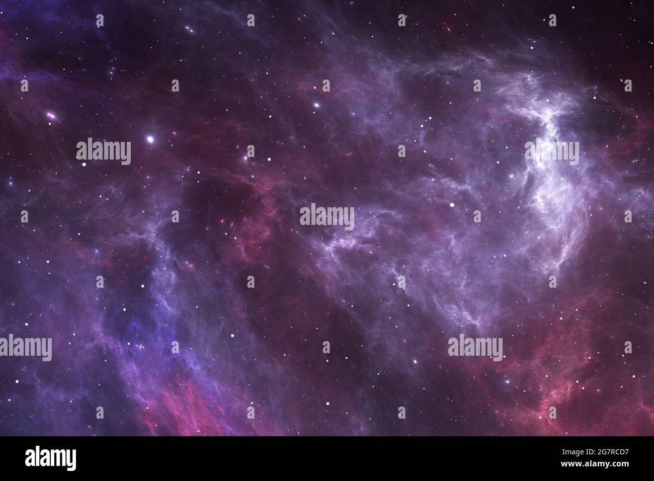 Space background with nebula and stars, 3D illustration Stock Photo - Alamy