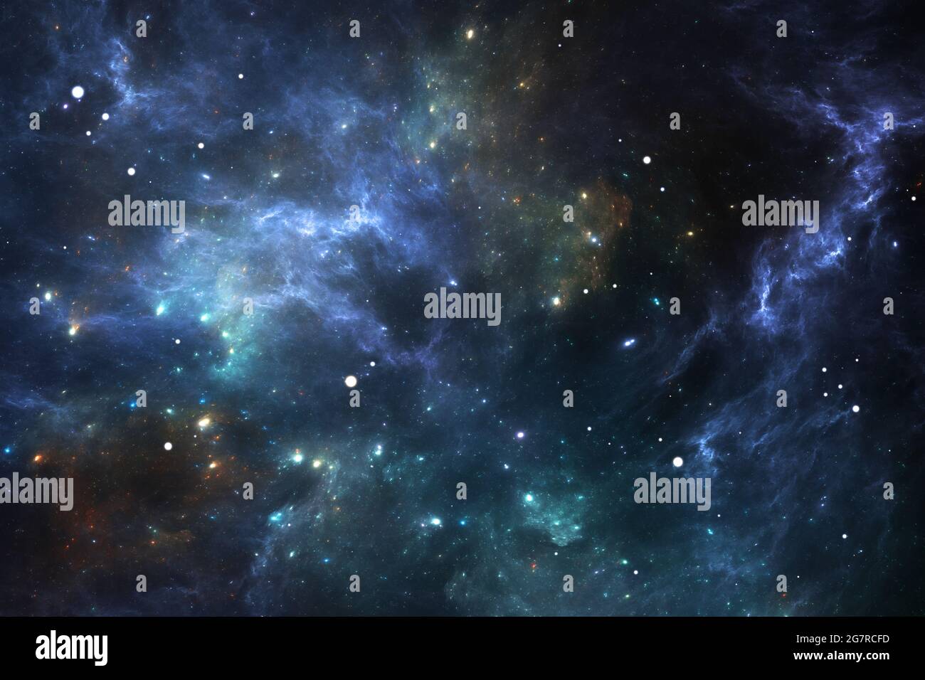 Space background with nebula and stars, 3D illustration Stock Photo - Alamy
