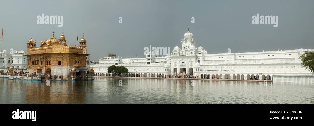 Golden Temple, Harmandir Sahib, Sri Harmandir Sahib, Darbar Sahib, Amritsar, Punjab, India, Asia, Indian, Asian Stock Photo