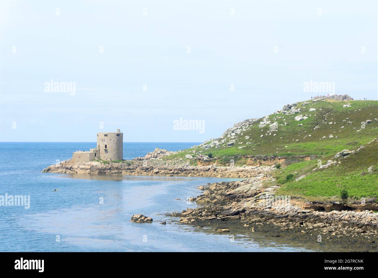 Cromwell's Castle on Tresco, Isles of Scilly, Cornwall, UK Stock Photo