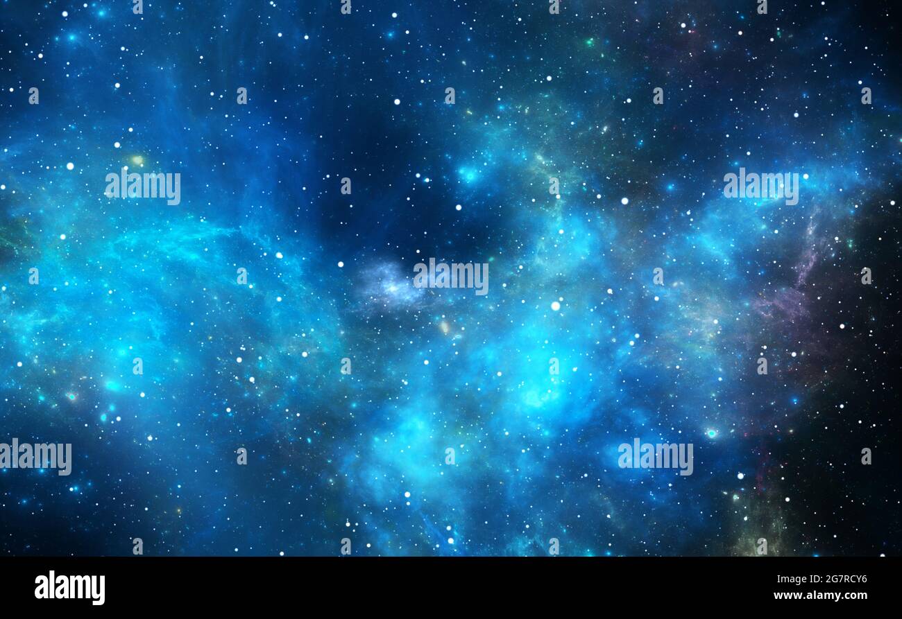 Space background with nebula and stars, 3D illustration Stock Photo - Alamy