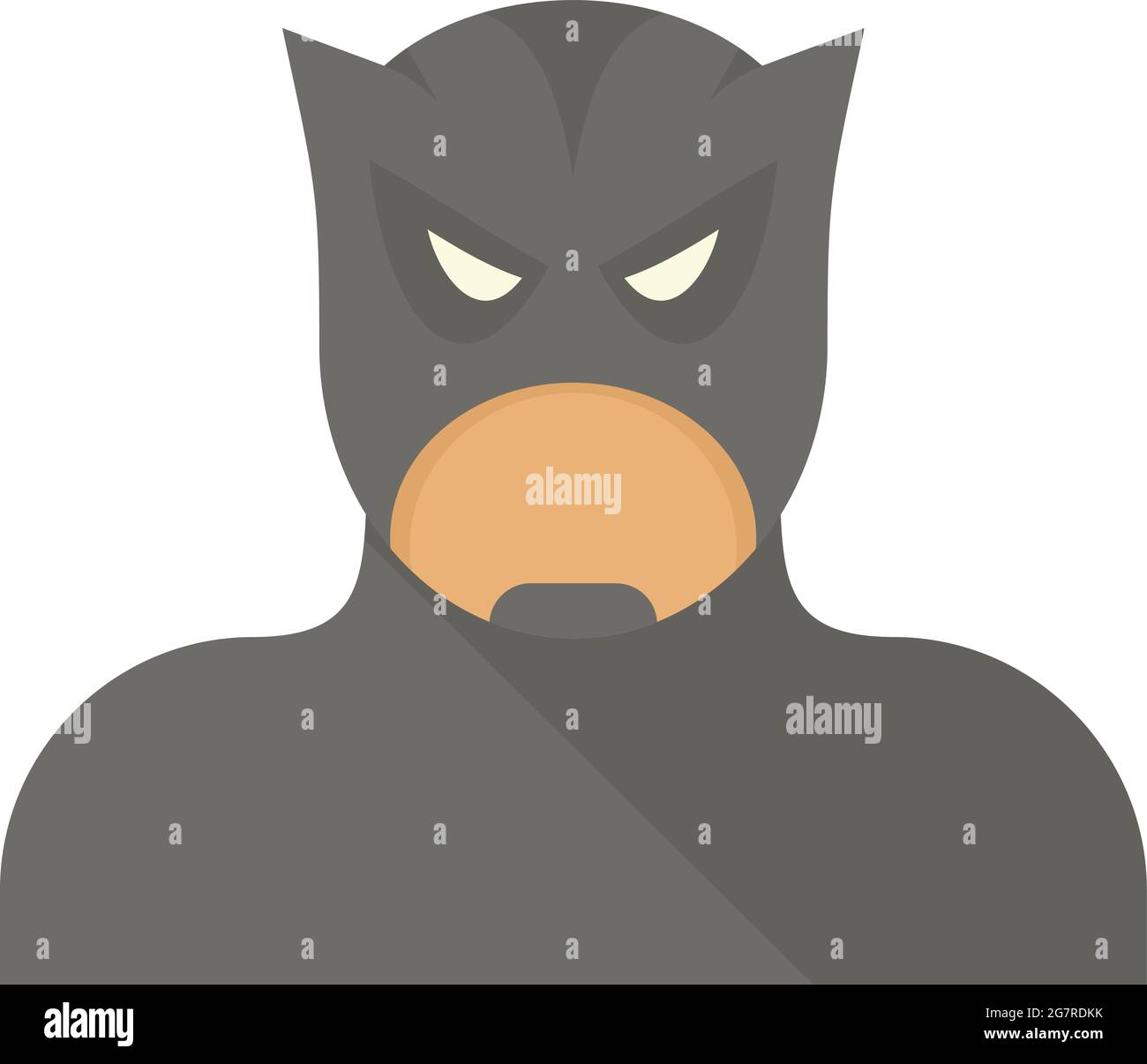 Bat superhero icon. Flat illustration of bat superhero vector icon isolated on white background Stock Vector