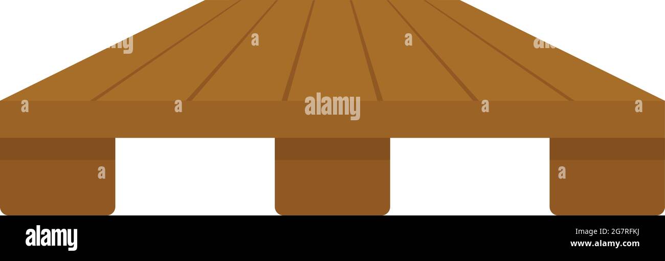 Wood pallet icon. Flat illustration of wood pallet vector icon isolated ...