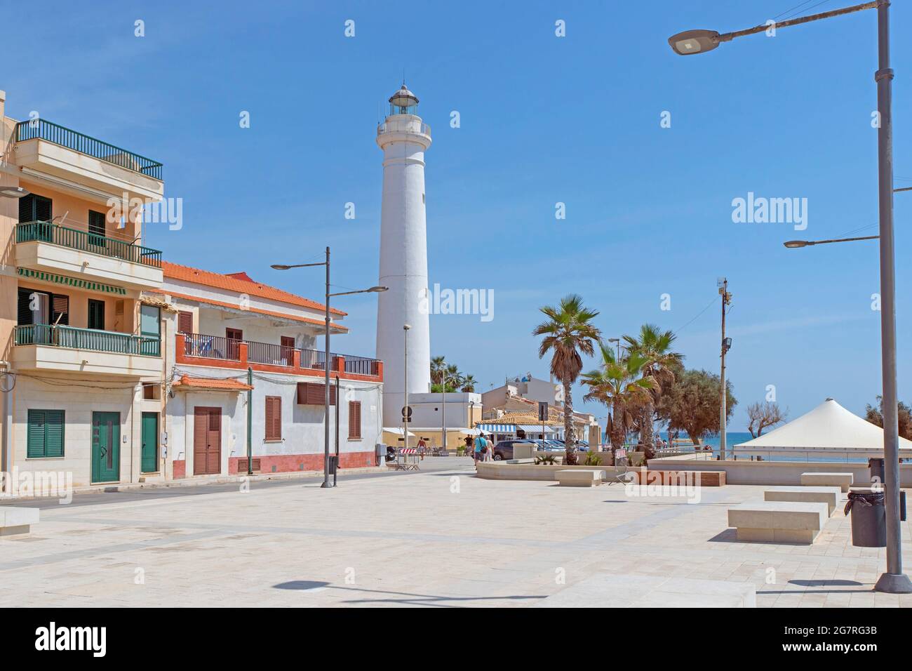 Italy Sicily Punta Secca - The lighthouse Stock Photo