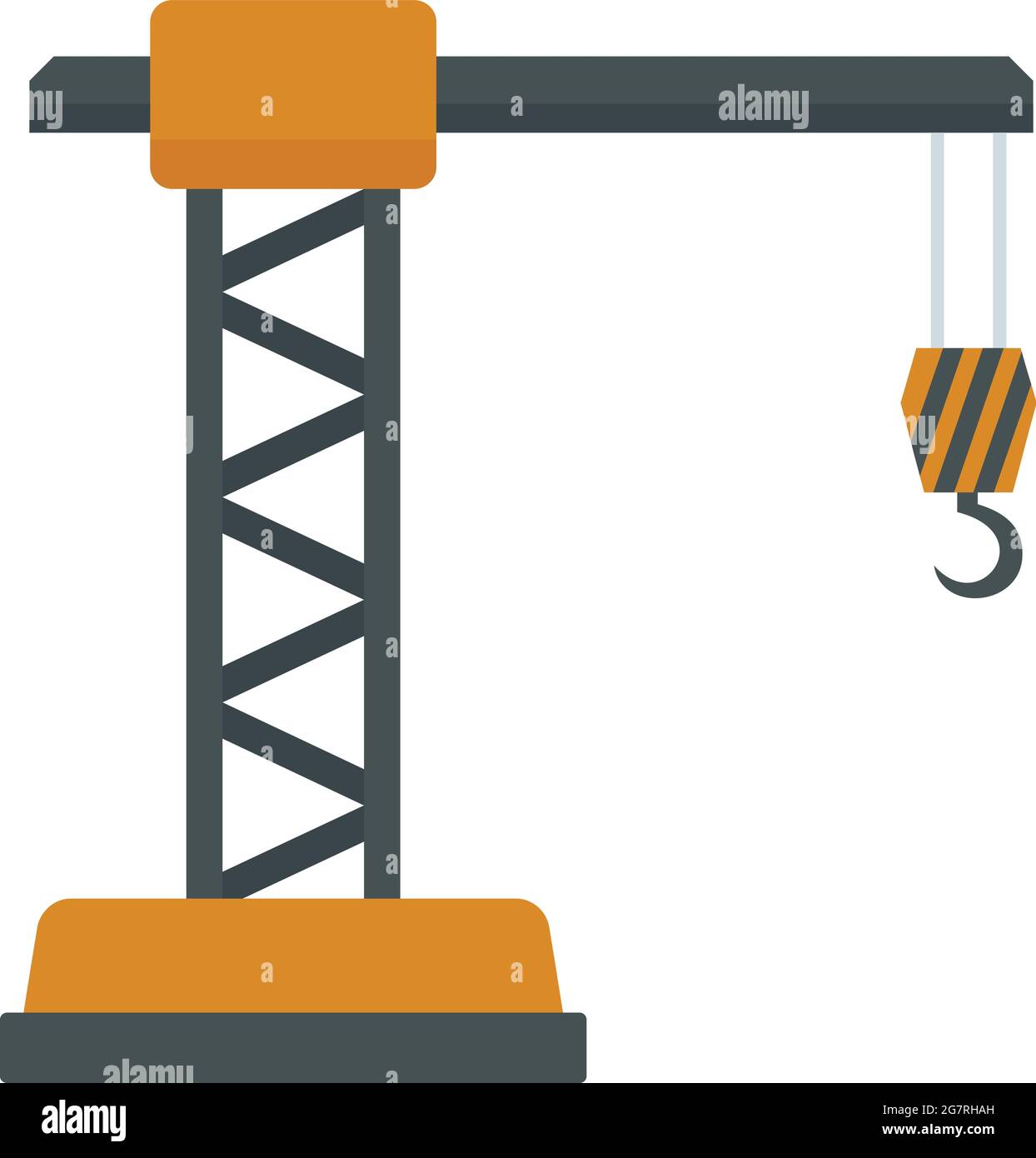 Crane icon. Flat illustration of crane vector icon isolated on white ...
