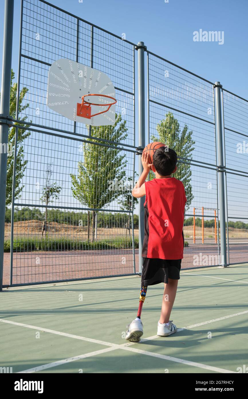 Throwing to the Basket - Basketball Court in the Spotlight