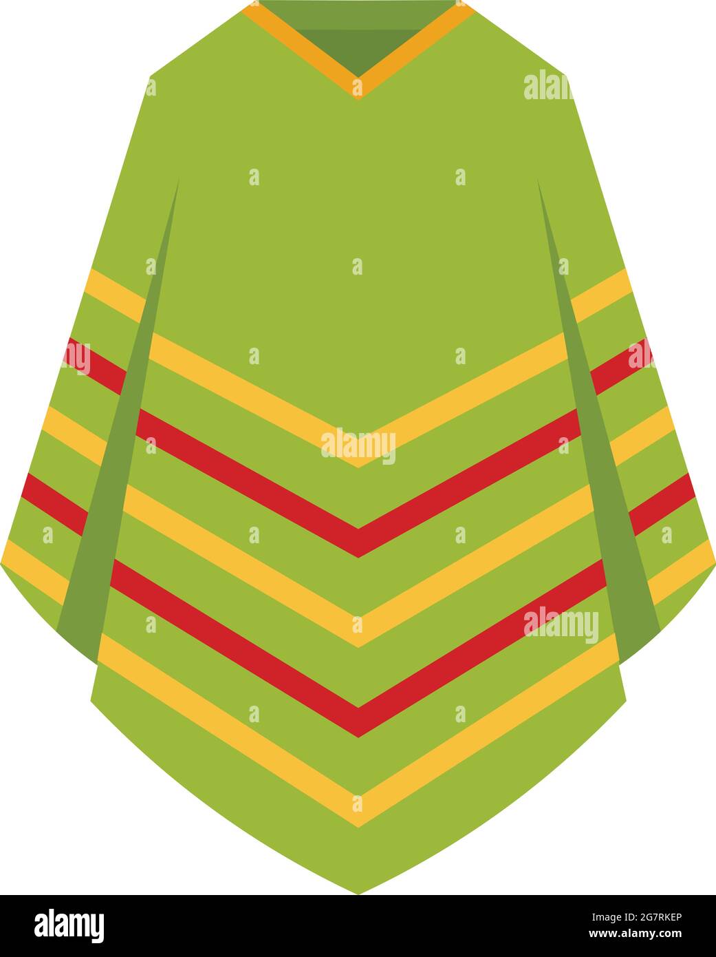 Poncho clothes icon. Flat illustration of poncho clothes vector icon ...