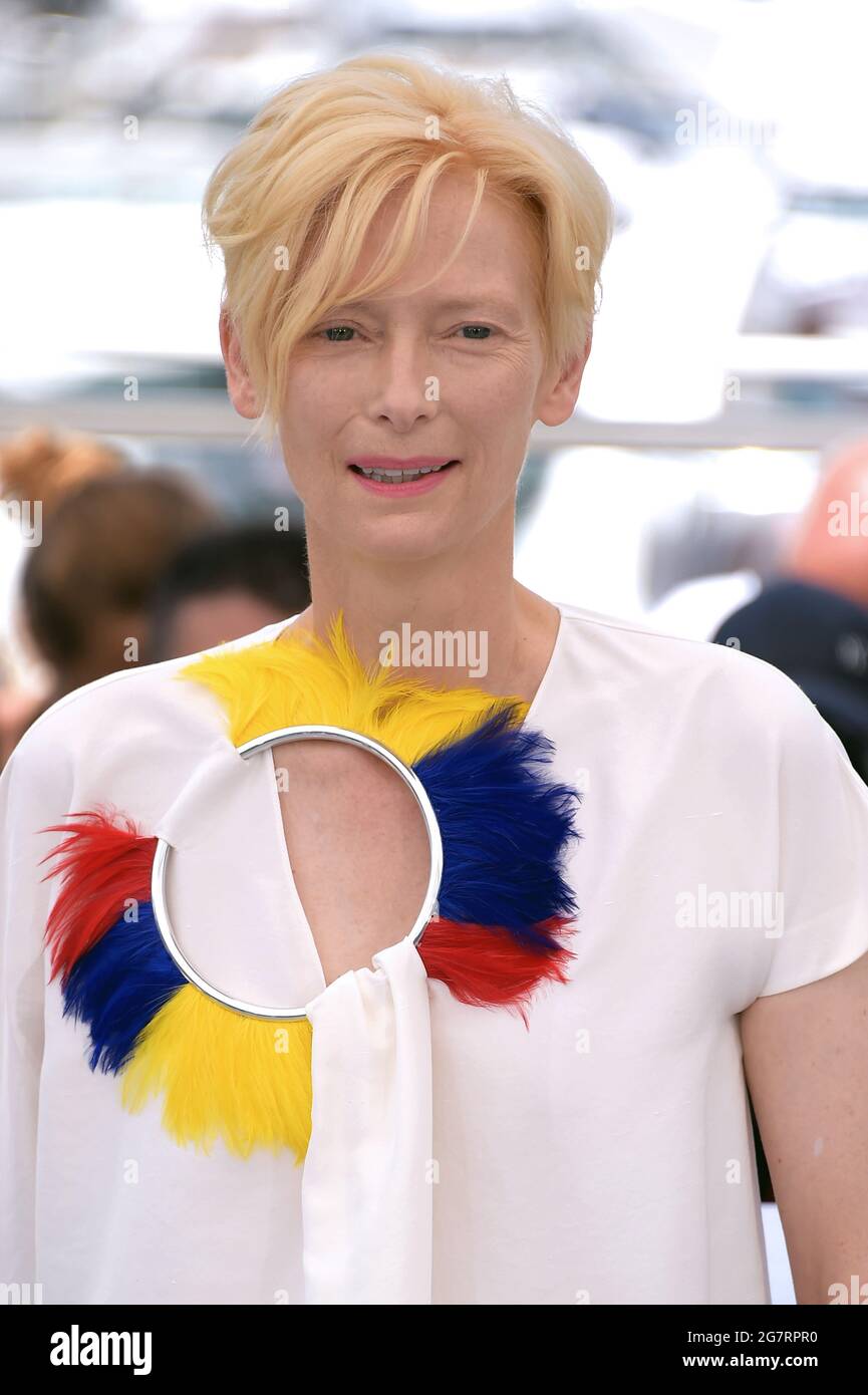Cannes, France. 16th July, 2021. 74th Cannes Film Festival 2021, Photocall film : Memoria - Pictured: Tilda Swinton Credit: Independent Photo Agency/Alamy Live News Stock Photo