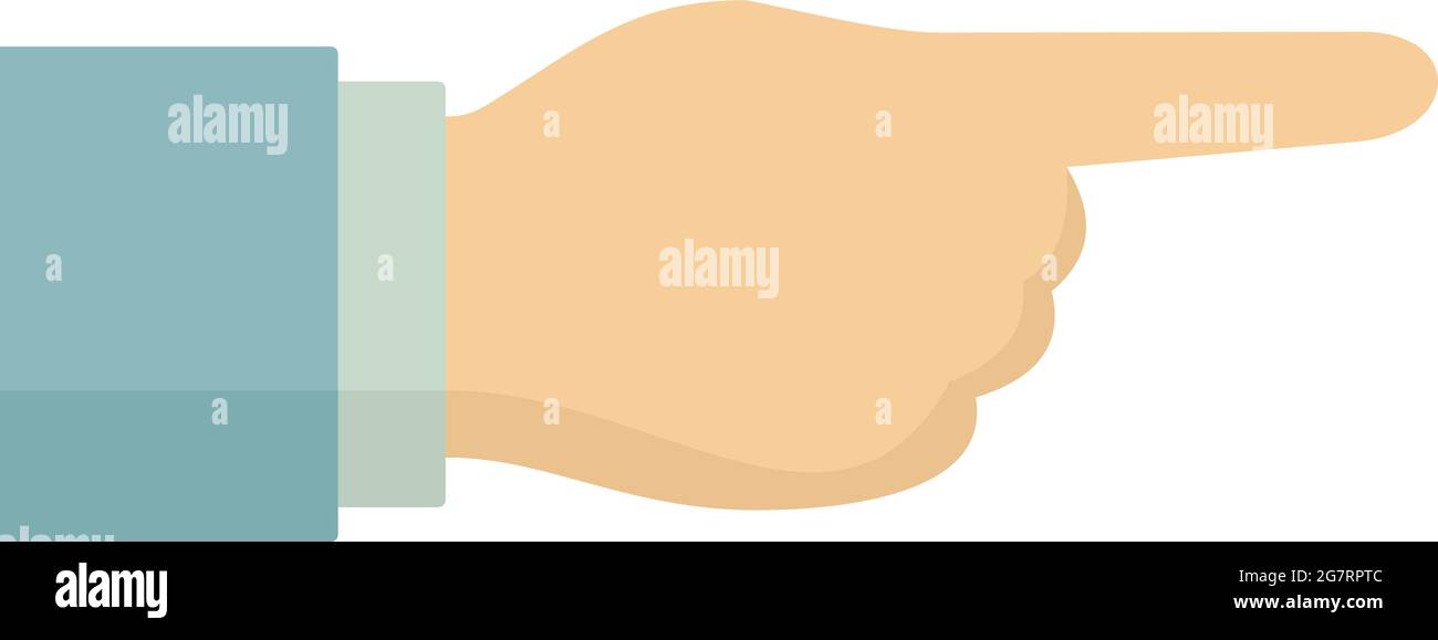Finger shows icon. Flat illustration of finger shows vector icon ...