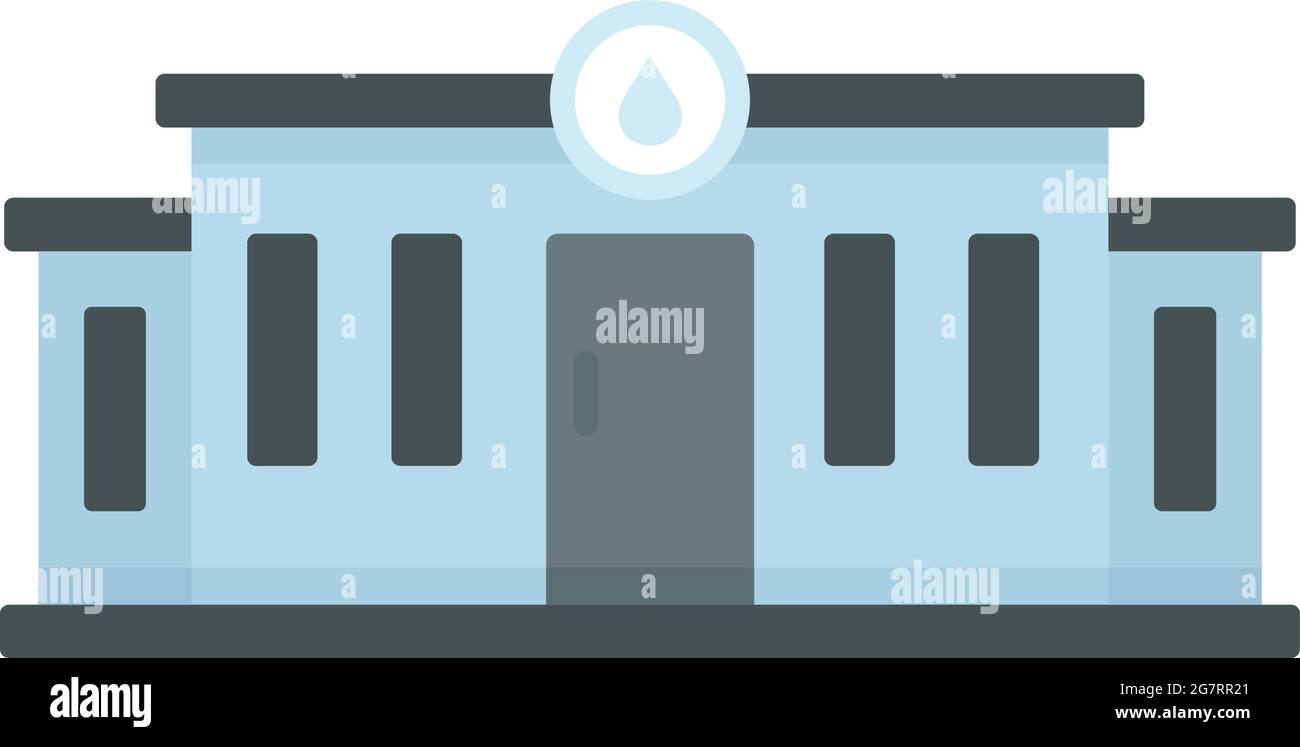 Milk factory icon. Flat illustration of milk factory vector icon ...