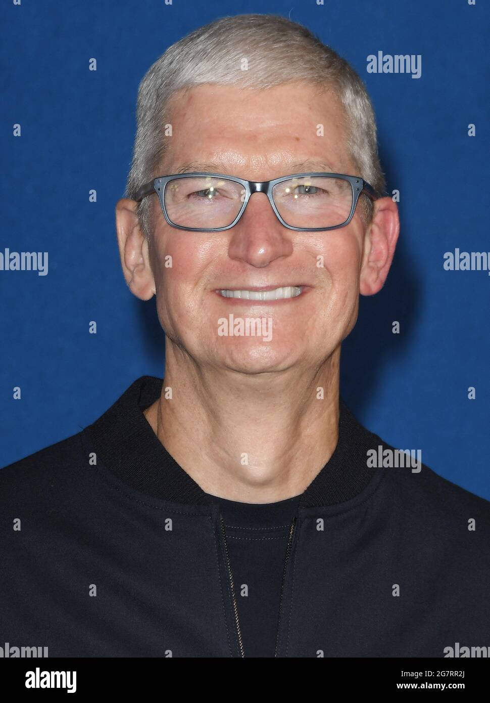 Apple CEO Tim Cook arrives at Apple's TED LASSO Season 2 Premiere held at the Pacific Design