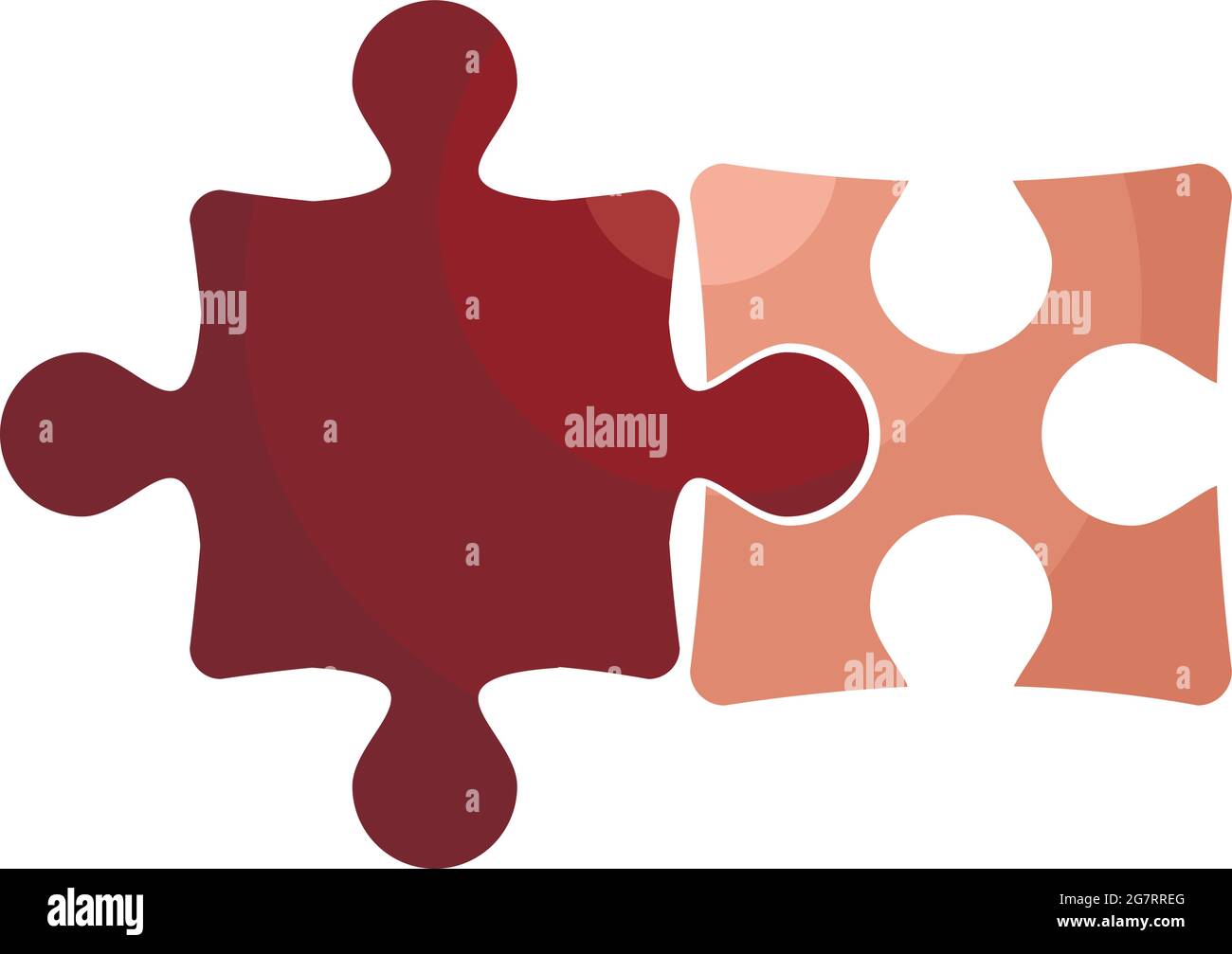 Jigsaw pieces icon. Flat illustration of jigsaw pieces vector icon ...