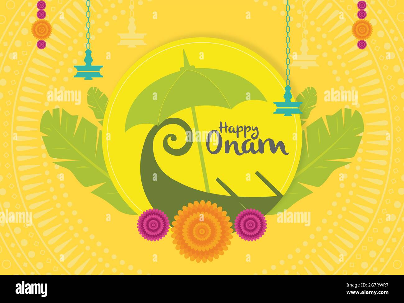 Onam Festival Greeting Stock Photo - Alamy