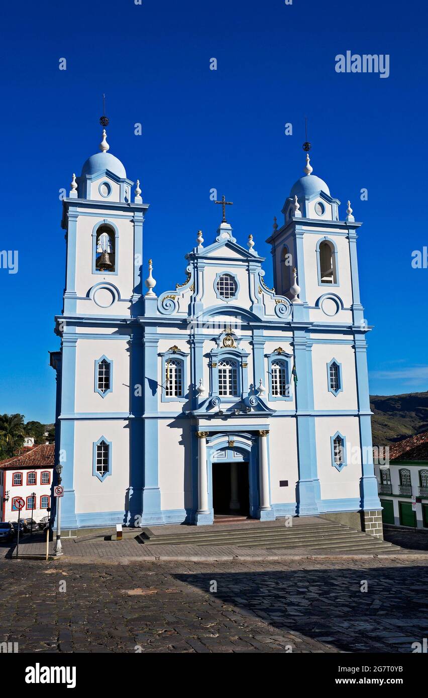 St. Anthony Cathedral, Diamantina, Minas Gerais, Brazil Stock Photo