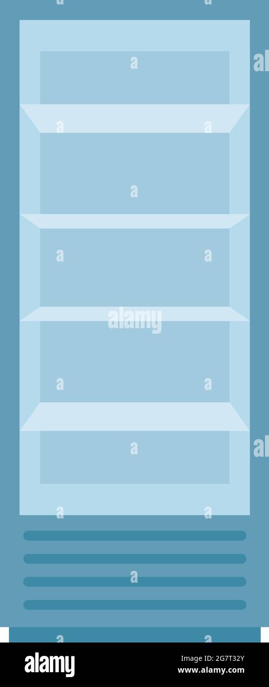 Drink fridge icon. Flat illustration of drink fridge vector icon isolated on white background