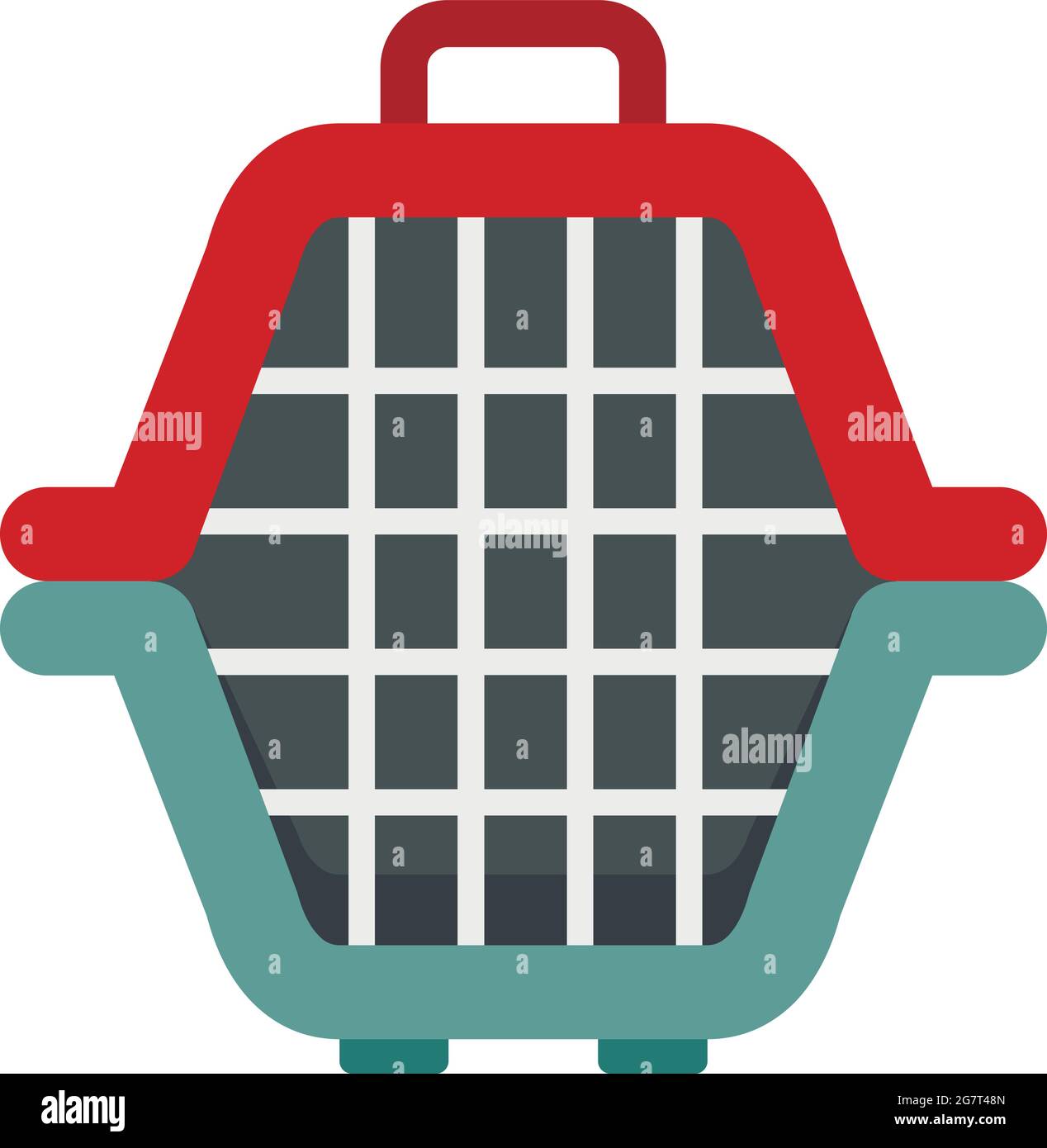 Dog portable box icon. Flat illustration of dog portable box vector ...