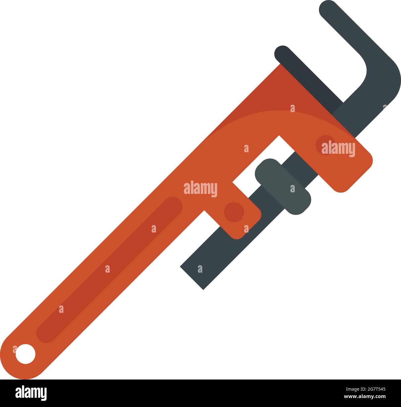 Adjustable wrench icon. Flat illustration of adjustable wrench vector