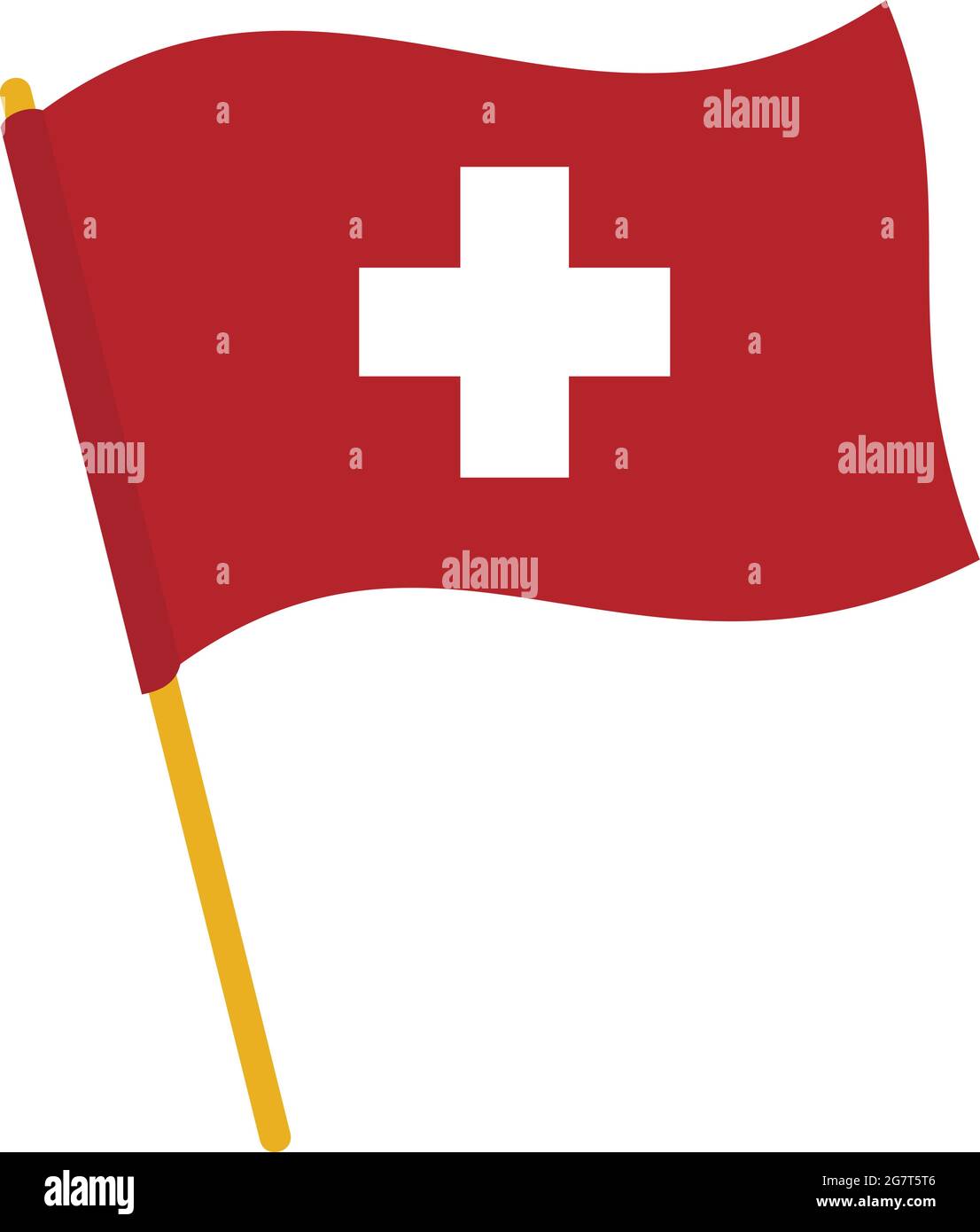Swiss flag icon. Flat illustration of swiss flag vector icon isolated ...