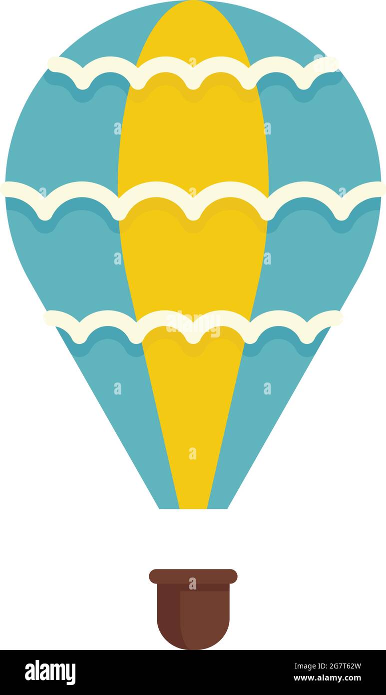 Hot air balloon icon. Flat illustration of hot air balloon vector icon ...