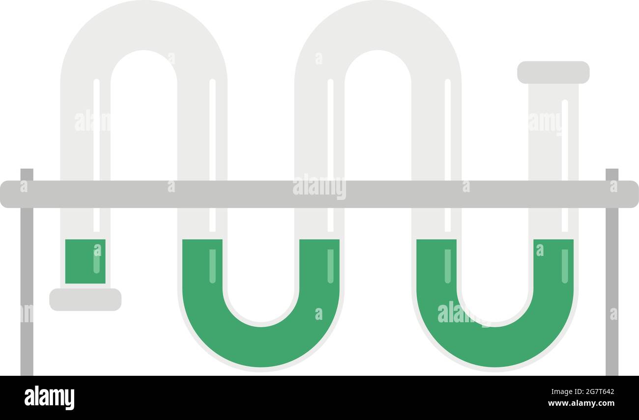 Lab pipe icon. Flat illustration of lab pipe vector icon isolated on ...