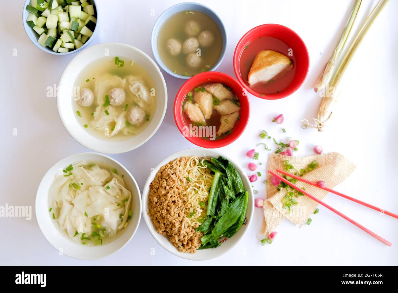 chicken noodle its traditional of indonesia food Stock Photo