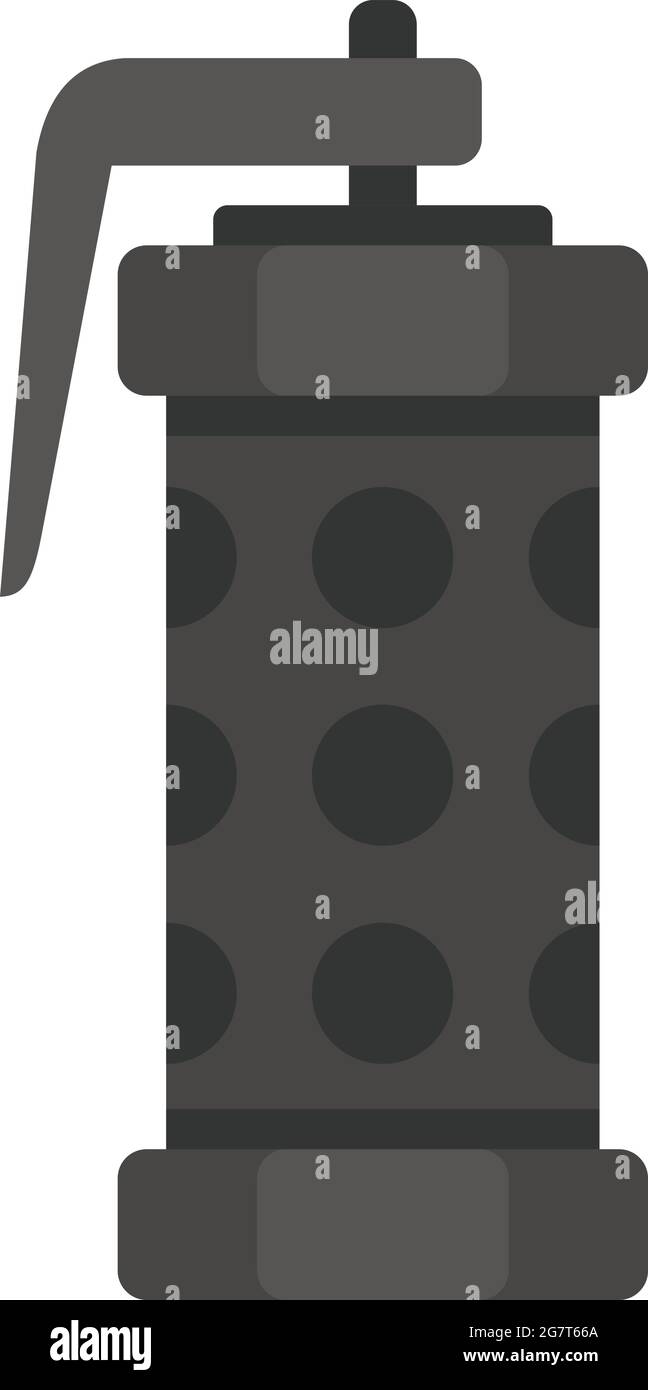 Police smoke grenade icon. Flat illustration of police smoke grenade ...