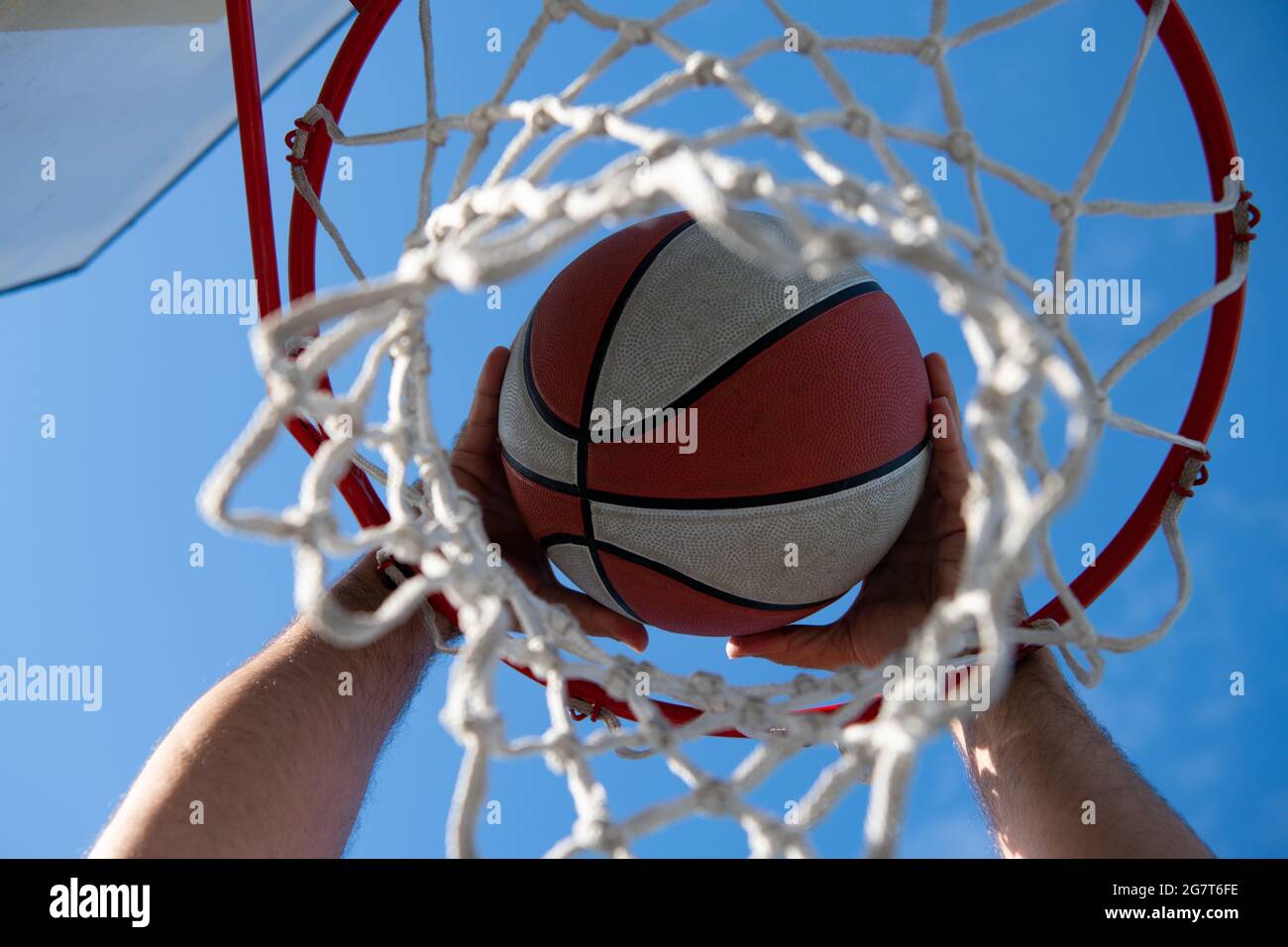 Basketball as a sports and fitness symbol of a team leisure activity