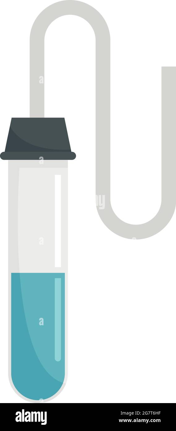 Lab test tube icon. Flat illustration of lab test tube vector icon ...