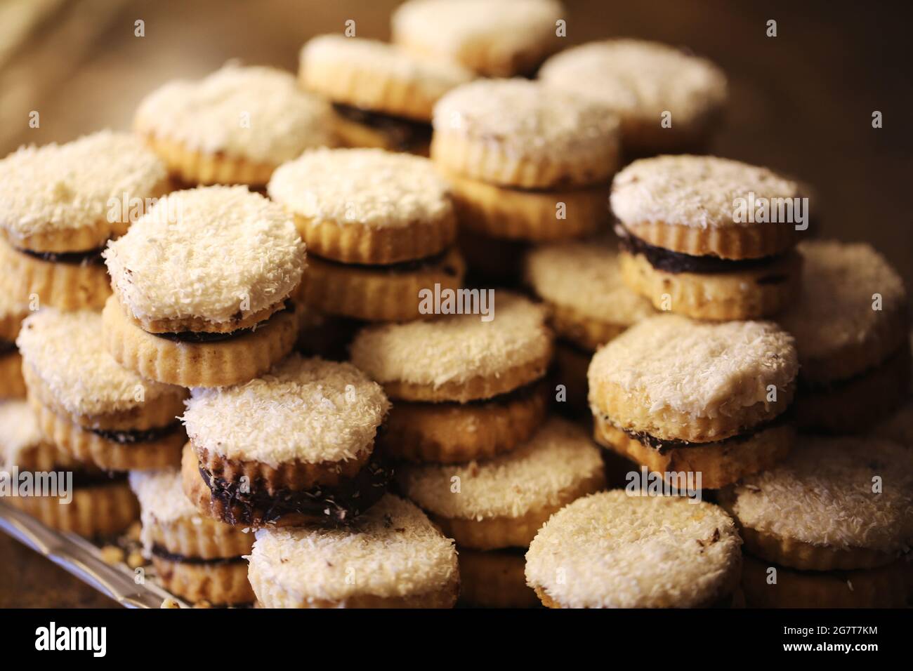 Coconut Caramel, Bakery Products, Pastry and Bakery Stock Photo Alamy