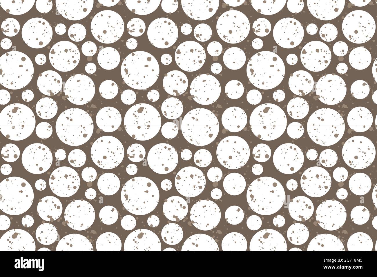 White circles on brown background with texture Stock Vector