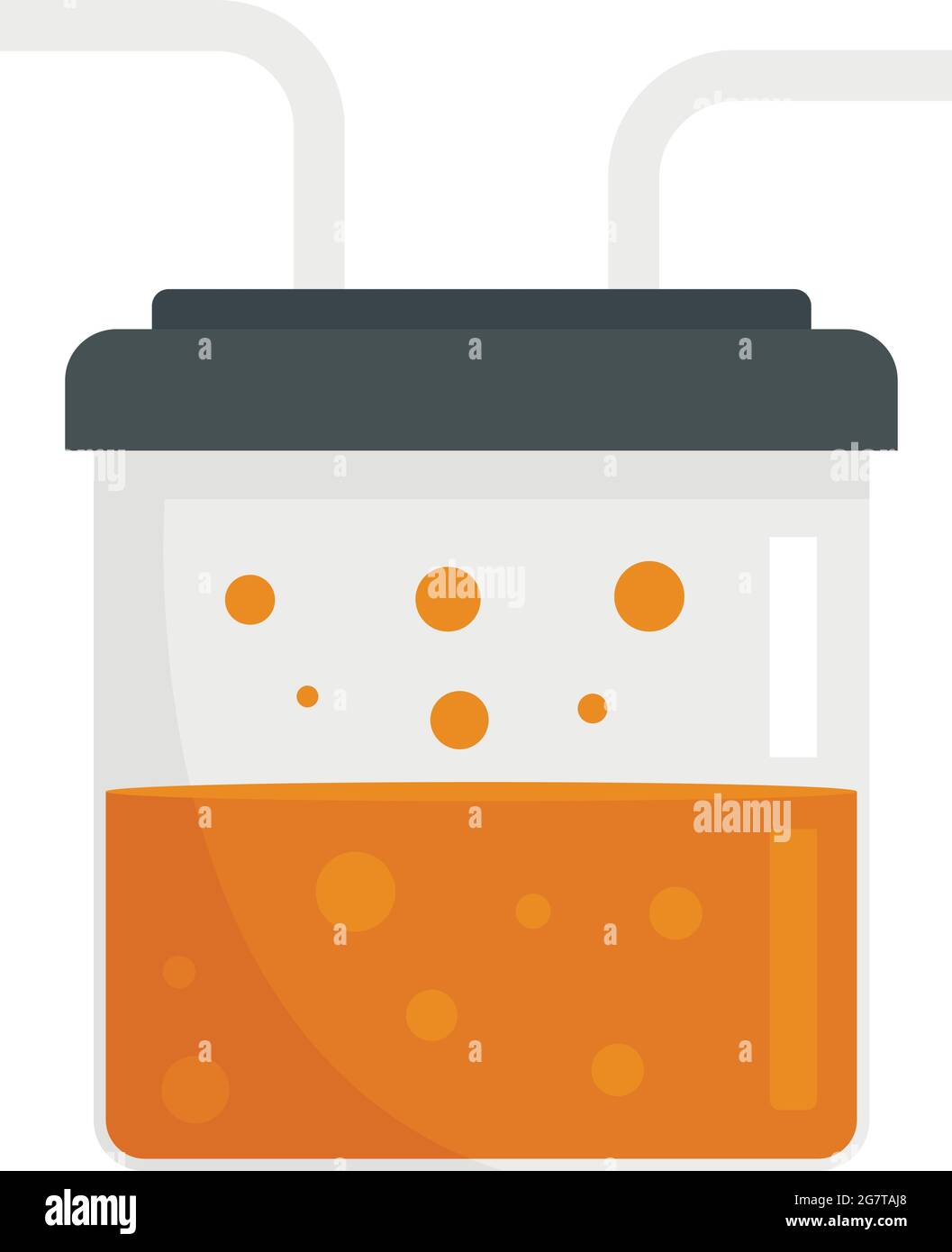 Boiling pipe flask icon. Flat illustration of boiling pipe flask vector ...