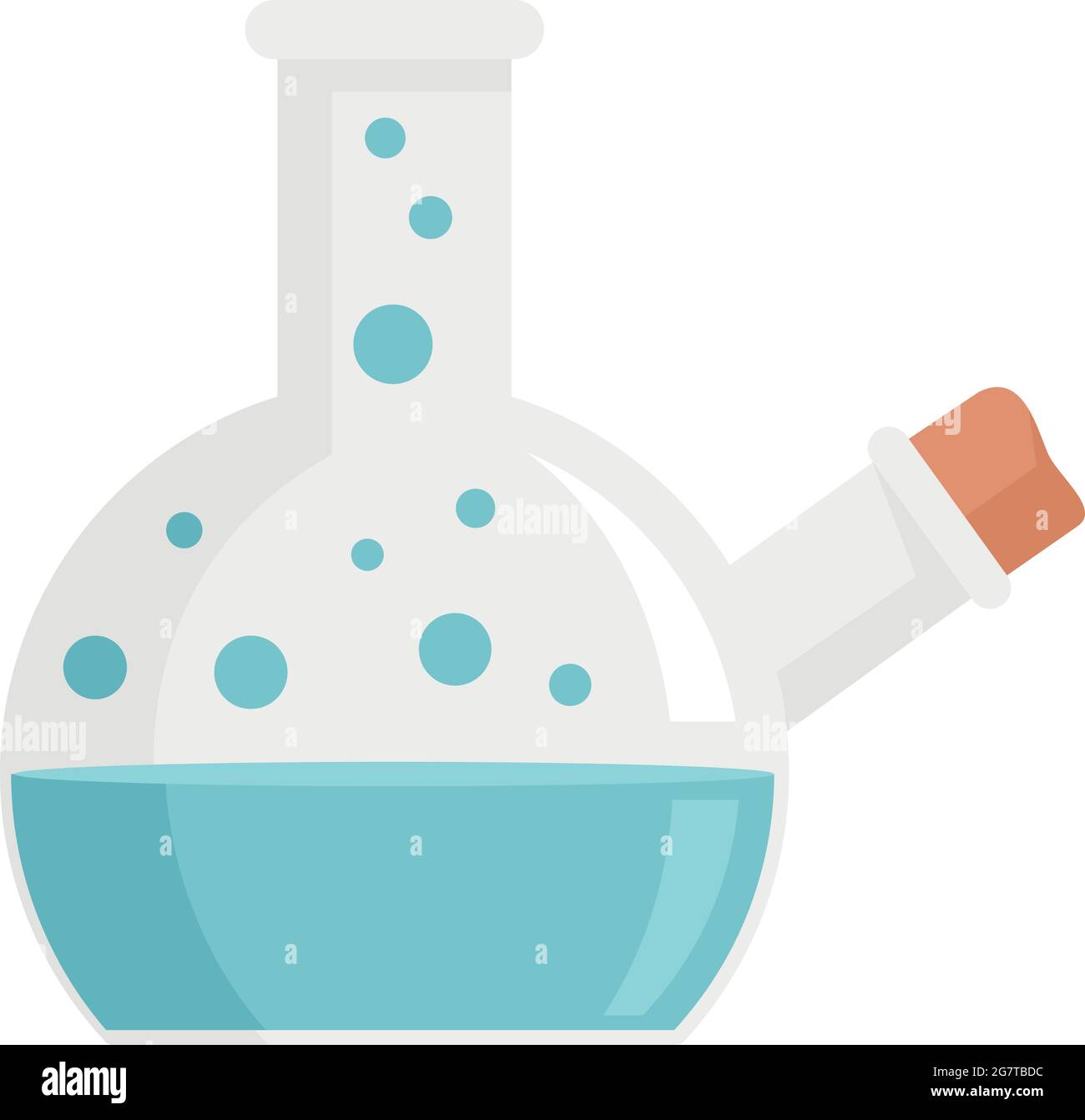 Cork boiling flask icon. Flat illustration of cork boiling flask vector ...