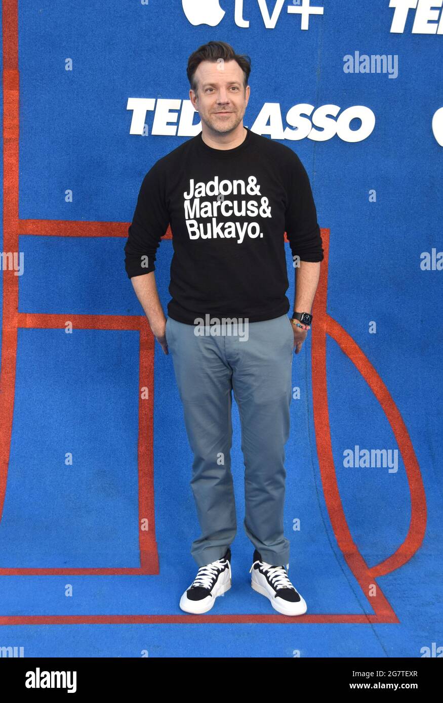 West Hollywood California Usa 15th July 21 Actor Executive Producer Writer Jason Sudeikis Attends Apple S Ted Lasso Season Two Premiere Event At The Rooftop At The Pacific Design Center On July 15 21 In