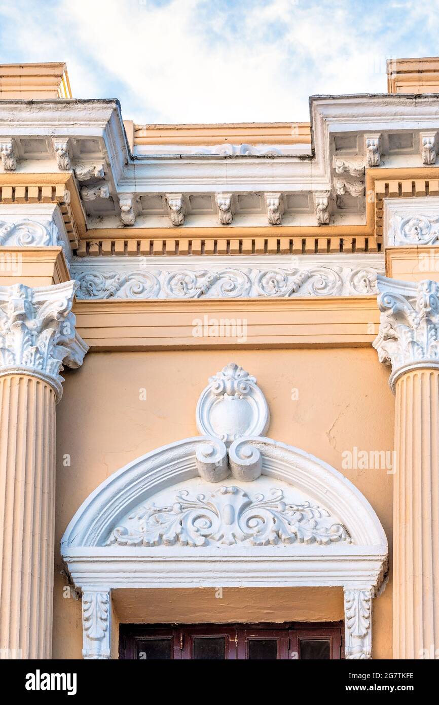 Feature Building Architecture architectural feature detail of building in Santiago de ...