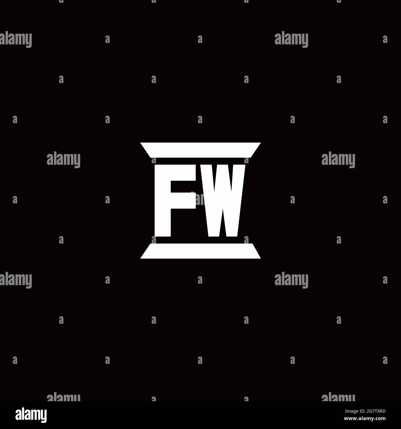 Initial fw logo hi-res stock photography and images - Alamy