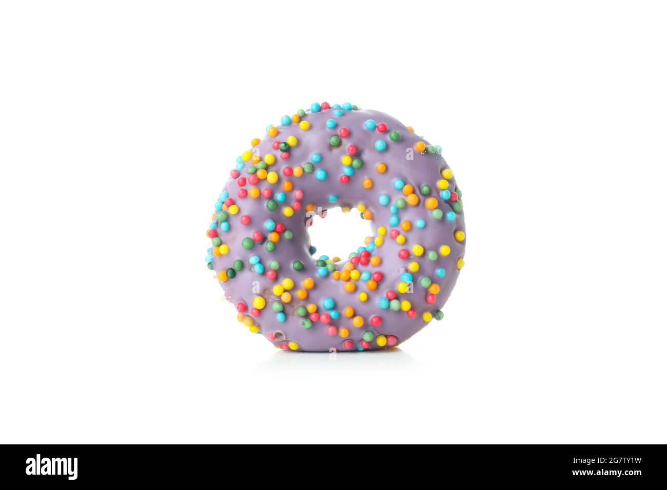 Donut with sprinkles isolated on white background Stock Photo - Alamy